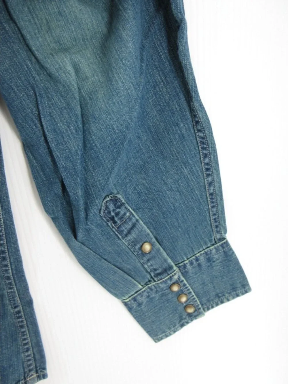 VGT Banana Republic Shirt XXL Western Pearl Snap Denim Cowboy Faded NEW